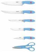 Набор ножей, 7 предметов, голубой, VS-8130